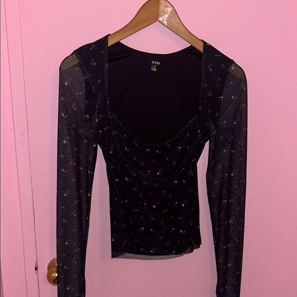AFRM Sheer Floral Blouse | Long Sleeve Women’s Top | Lightweight & Chic